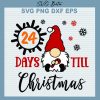 24 Days Till Christmas Gnome SVG