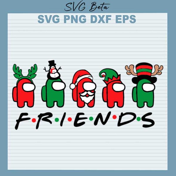 Among Us Friends Christmas SVG