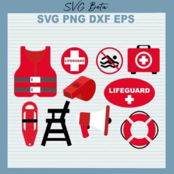 Lifeguard Bundle SVG, Lifeguard SVG PNG DXF cut file