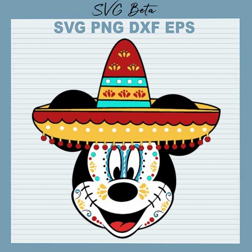 Mickey Mouse Day Of The Dead SVG