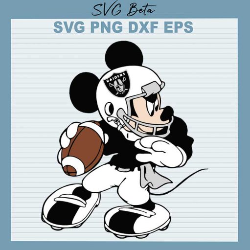 Oakland Raiders Football Mickey SVG