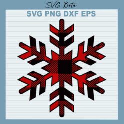 Snowflake Buffalo Plaid SVG