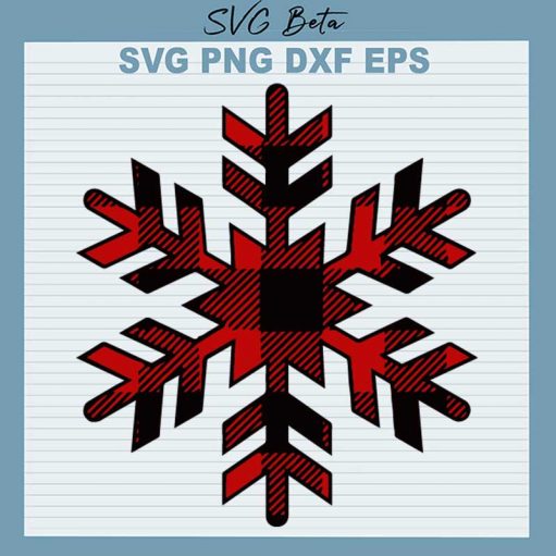 Snowflake Buffalo Plaid SVG