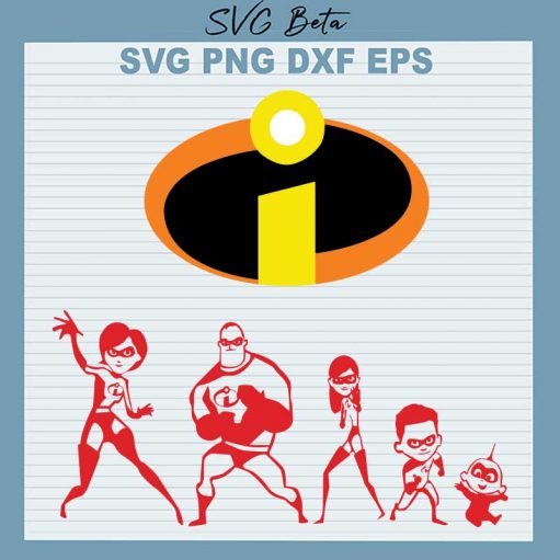 The Incredibles Family Svg