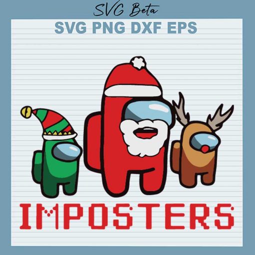 Among Us Imposters Christmas Svg