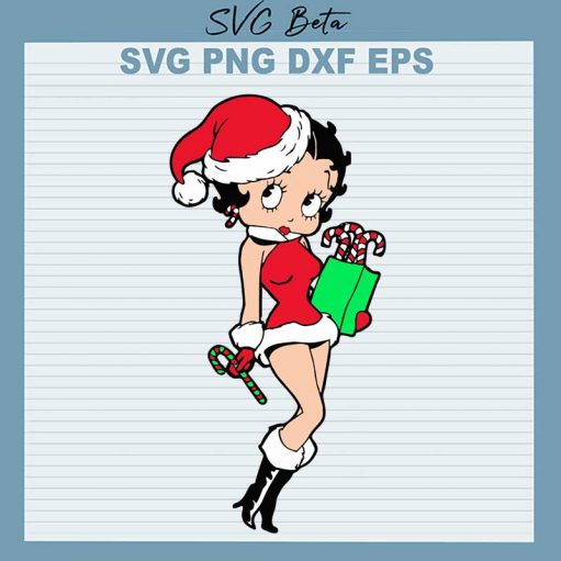 Betty Boop Santa svg