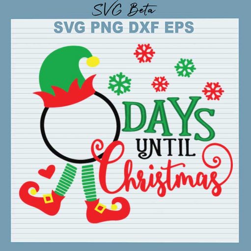 The Elf days until Christmas SVG