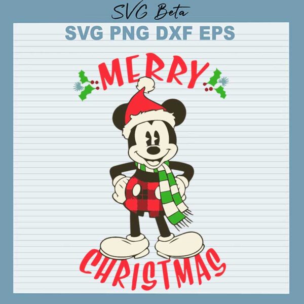 Mickey Merry Christmas SVG