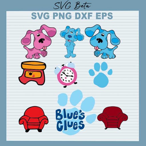 Dog Blue Clues Svg