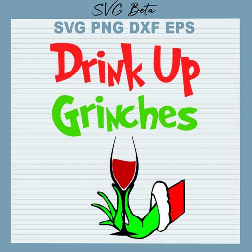 Grinch Hand Drink Up SVG