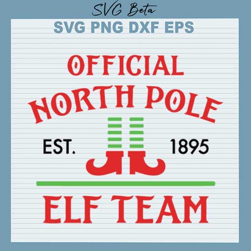 Official North Pole Elf Team Svg