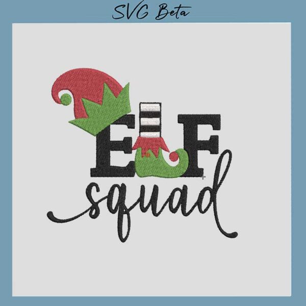 elf squad embroidery design