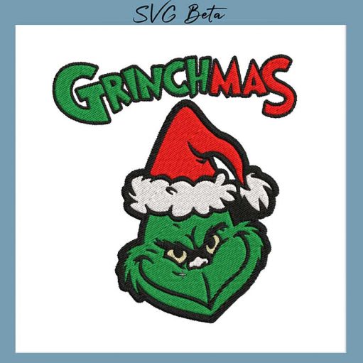 Grinchmas Embroidery Design, christmas Embroidery File pes hus file embroidered machine