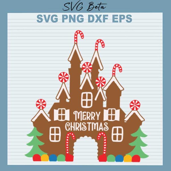 Ginger Bread Disney Castle SVG