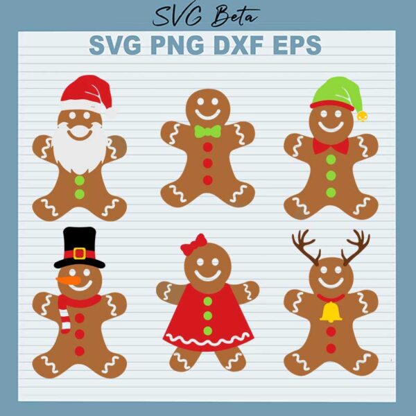 Ginger Bread Family SVG