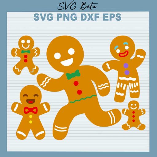 Gingerbread Man SVG, Christmas Gingerbread SVG, Merry Christmas Gift SVG PNG DXF cut file