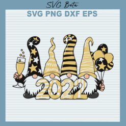 Gnome Happy New Year 2022 SVG