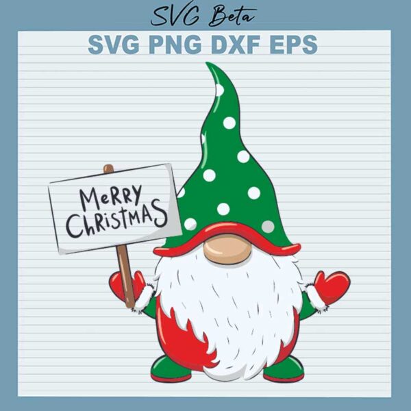 Gnome Merry Christmas SVG