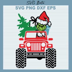 Grinch In Christmas Jeep SVG