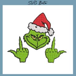 grinches fuck embroidery design