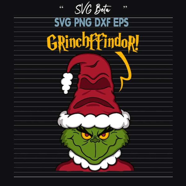 Christmas Grinch Gryffindor SVG