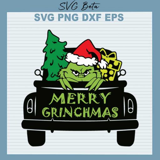 Merry Grinchmas Truck Svg