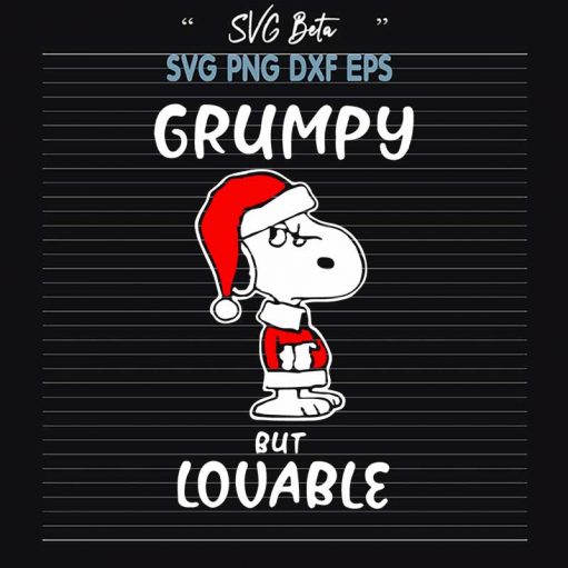 Snoopy Grumpy But Lovable SVG