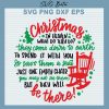 Christmas in heaven quotes svg