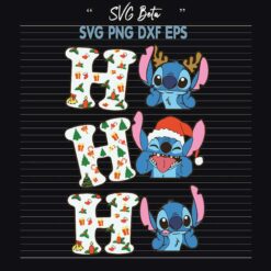 Ho Ho Ho Stitch Christmas SVG