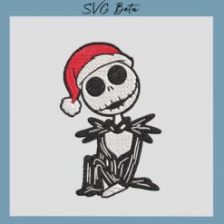 Jack skellington santa claus embroidery design