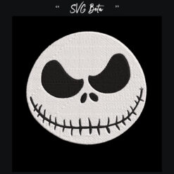 Jack skellington face embroidery design