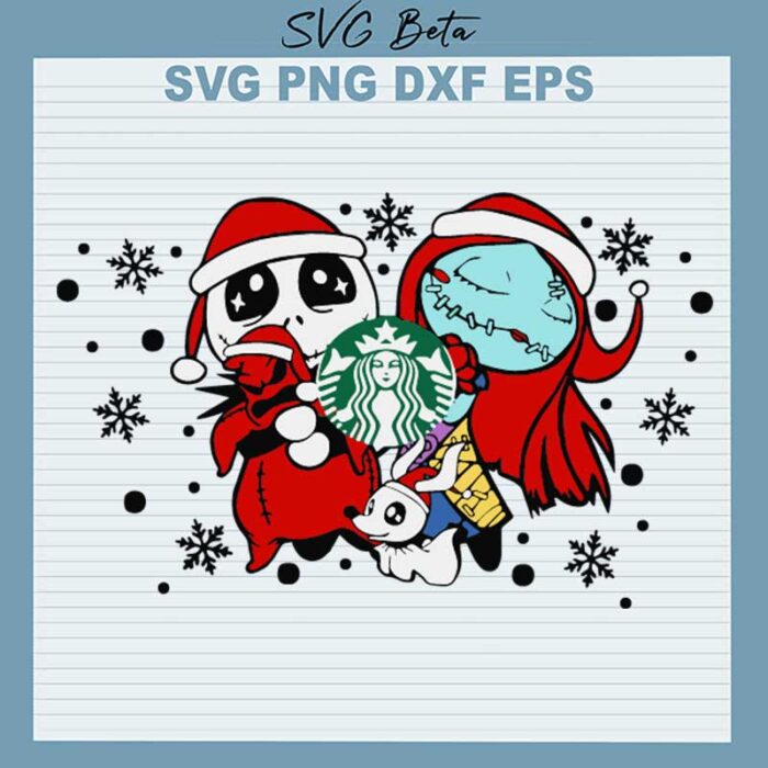 Jack And Sally Oogie Boogie Starbucks Coffee SVG