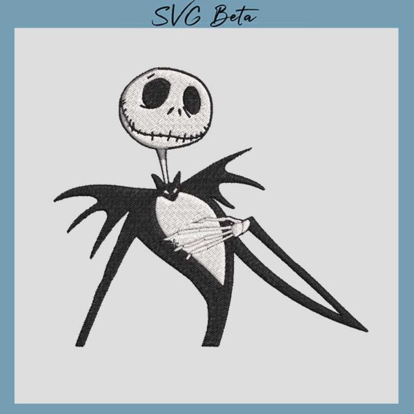 Jack skellington embroidery design