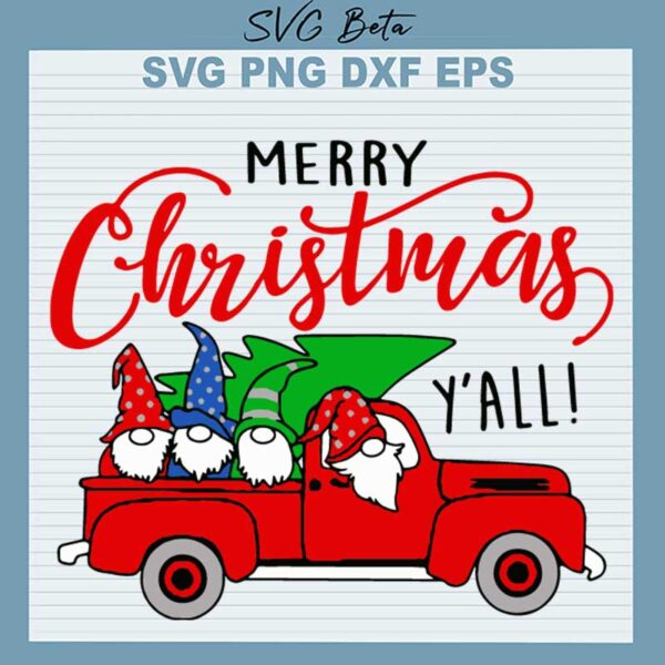 Gnome Merry Christmas Y'all SVG