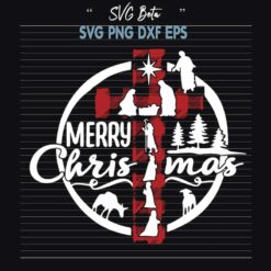 Merry Christmas Jesus Cross SVG