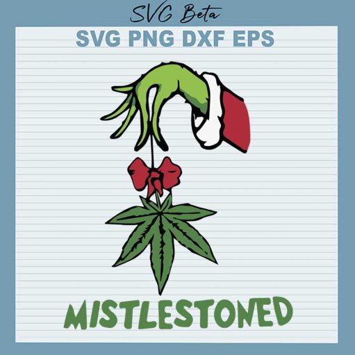 Grinch Hand Mistlestoned SVG