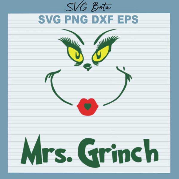 Mrs Grinch SVG