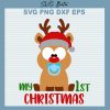 My 1St Christmas Rudolph Svg