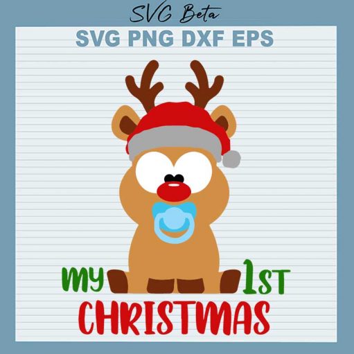 My 1st Christmas Rudolph SVG