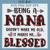 Being Nana Doesn'T Make Me Old It Make Me Blessed Svg