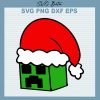Minecraft Creeper Santa Svg