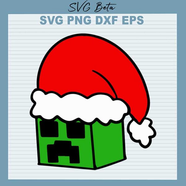 Minecraft Creeper Santa SVG