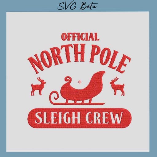 North Pole Christmas Embroidery Design