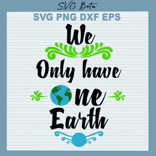 We Only Have One Earth Svg