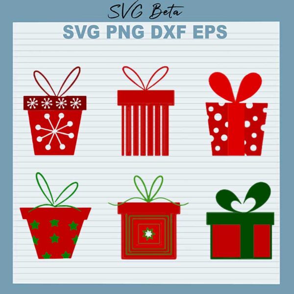 Christmas Gift Box Bundle SVG