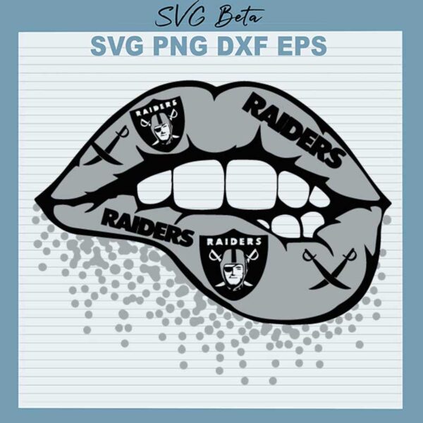Oakland Raiders lips svg