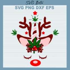 Christmas Reindeer Cannabis SVG