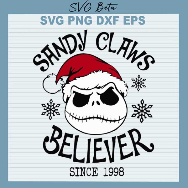 Jack Skellington Sandy Claws Believer SVG