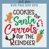 Cookies For Santa Carrots For The Reindeer Svg