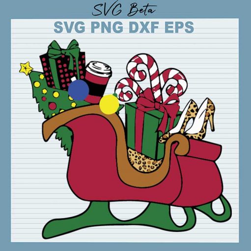 Santa Claus Sleigh SVG